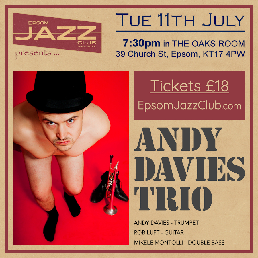 Poster advertising Andy Davies Trio