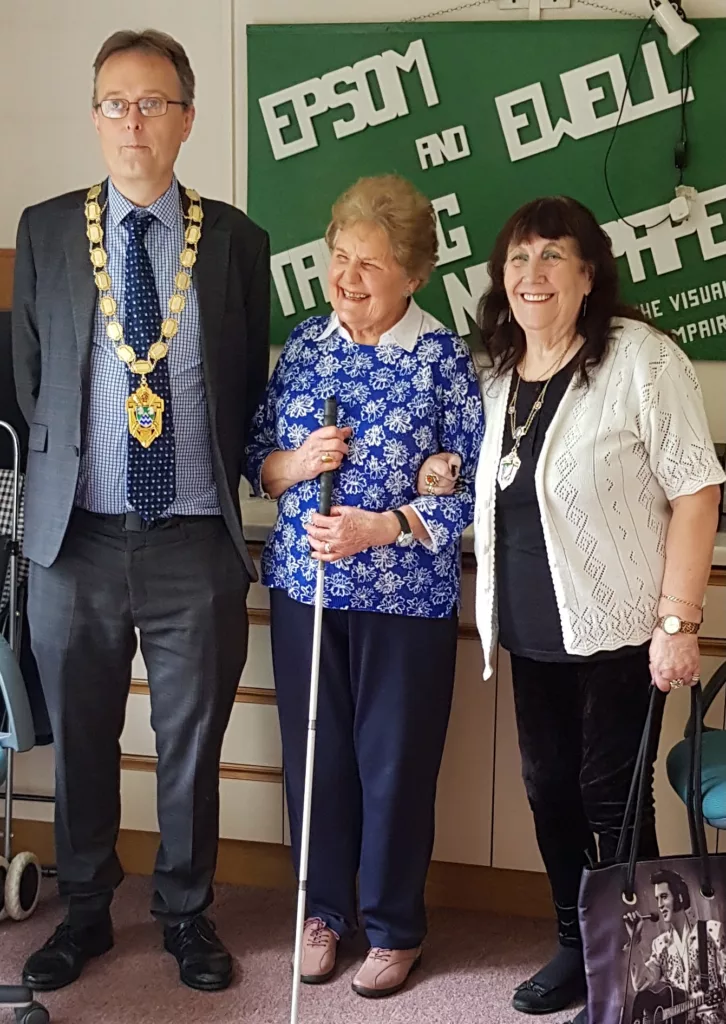 Mayor and Lady Mayoress of Epsom and Ewell with Chair Judy Sarssam